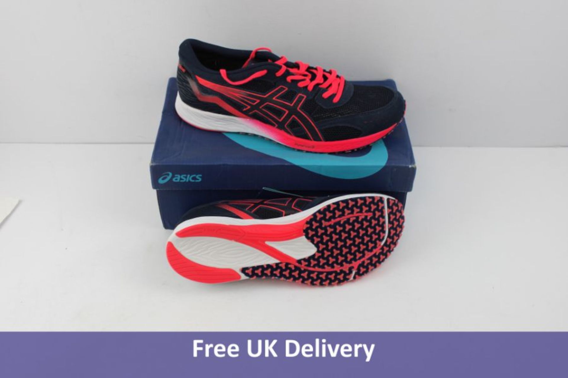 Asics Women's Tartheredge Trainers, Midnight and Laser Pink, UK 9.5. Box damaged