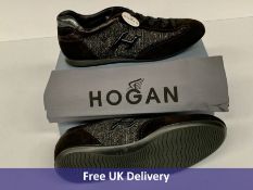 Hogan Men's Olympia H 3D Catrame Piombo Trainers, Black, UK 6.5