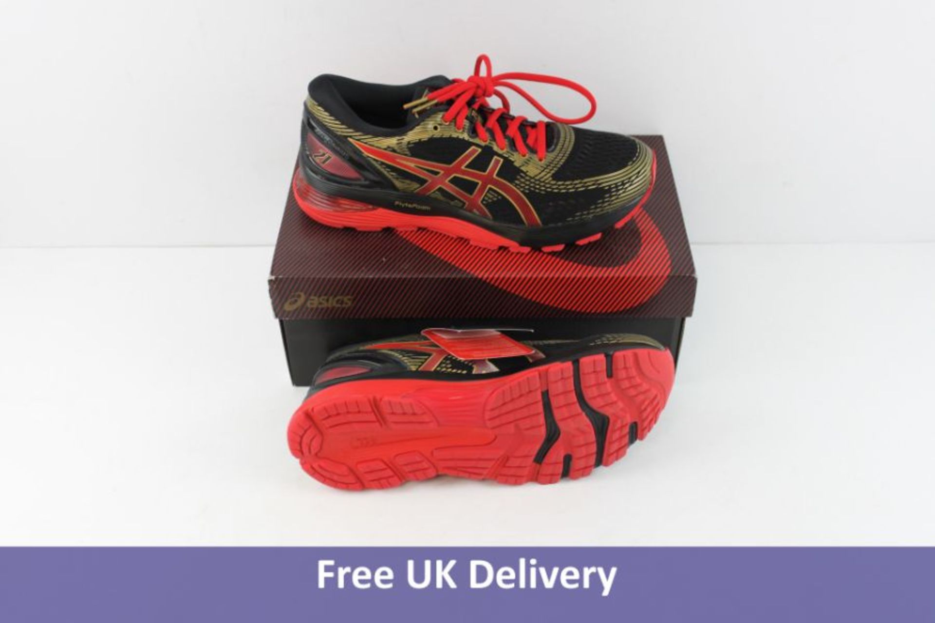 Asics Women's Gel-Nimbus 21 Trainers, Black and Classic Red, UK 7