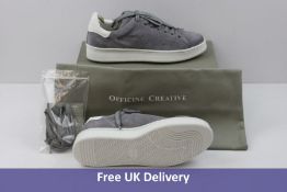 Officine Creative Mower Low-top Sneakers, Grey Suede, UK 6