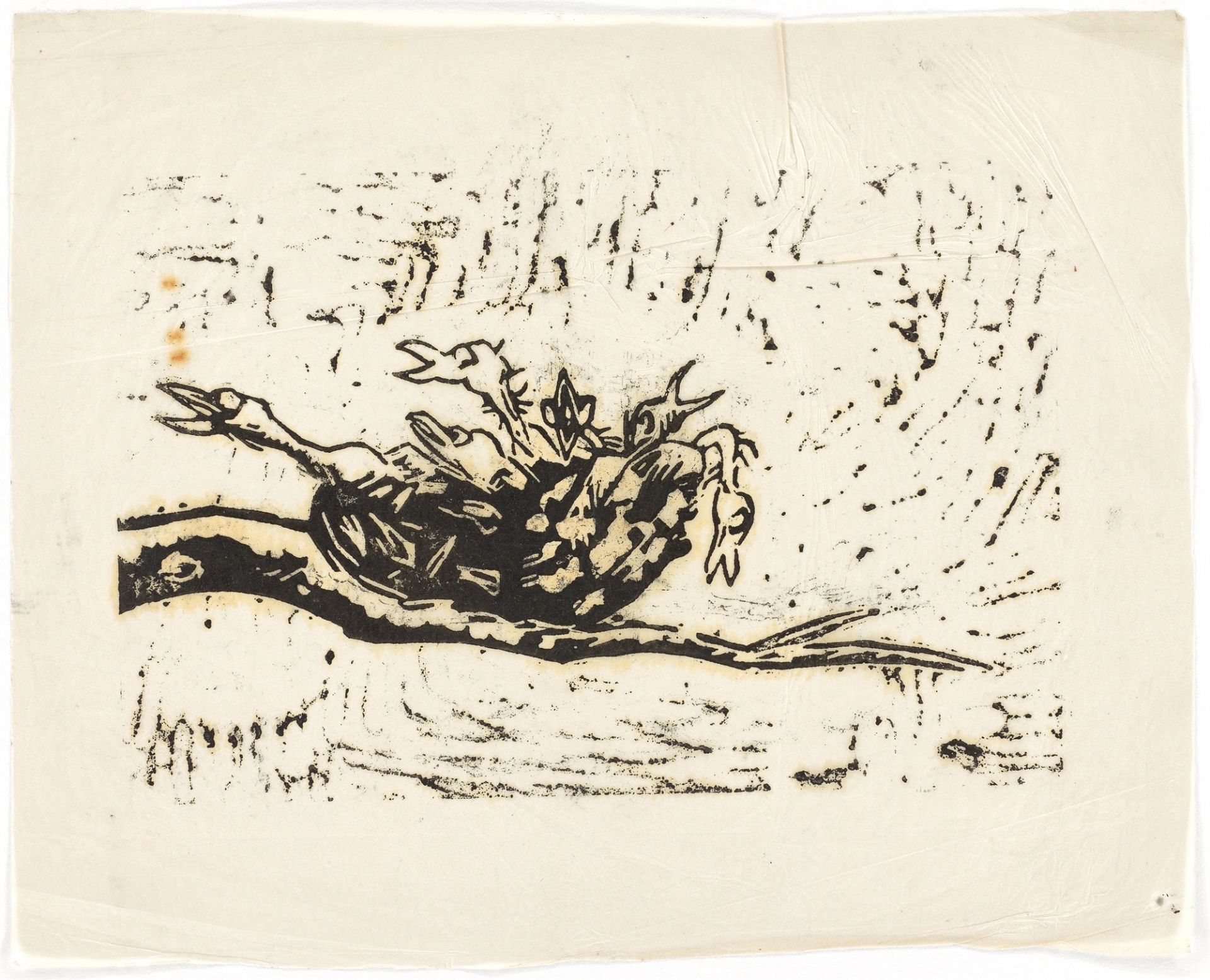 Georg Tappert. „Von Fabelwesen umgebener Reiter nach rechts“ / Vogelnest. 1918/1963/64 - Bild 5 aus 6