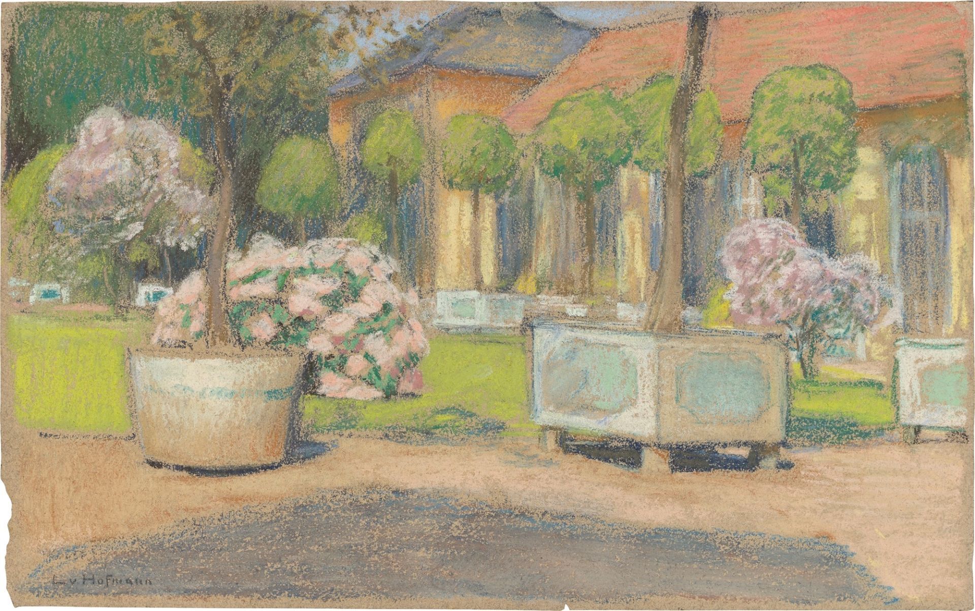 Ludwig von Hofmann. „Orangerie im Frühling“ (Weimar). Um 1904