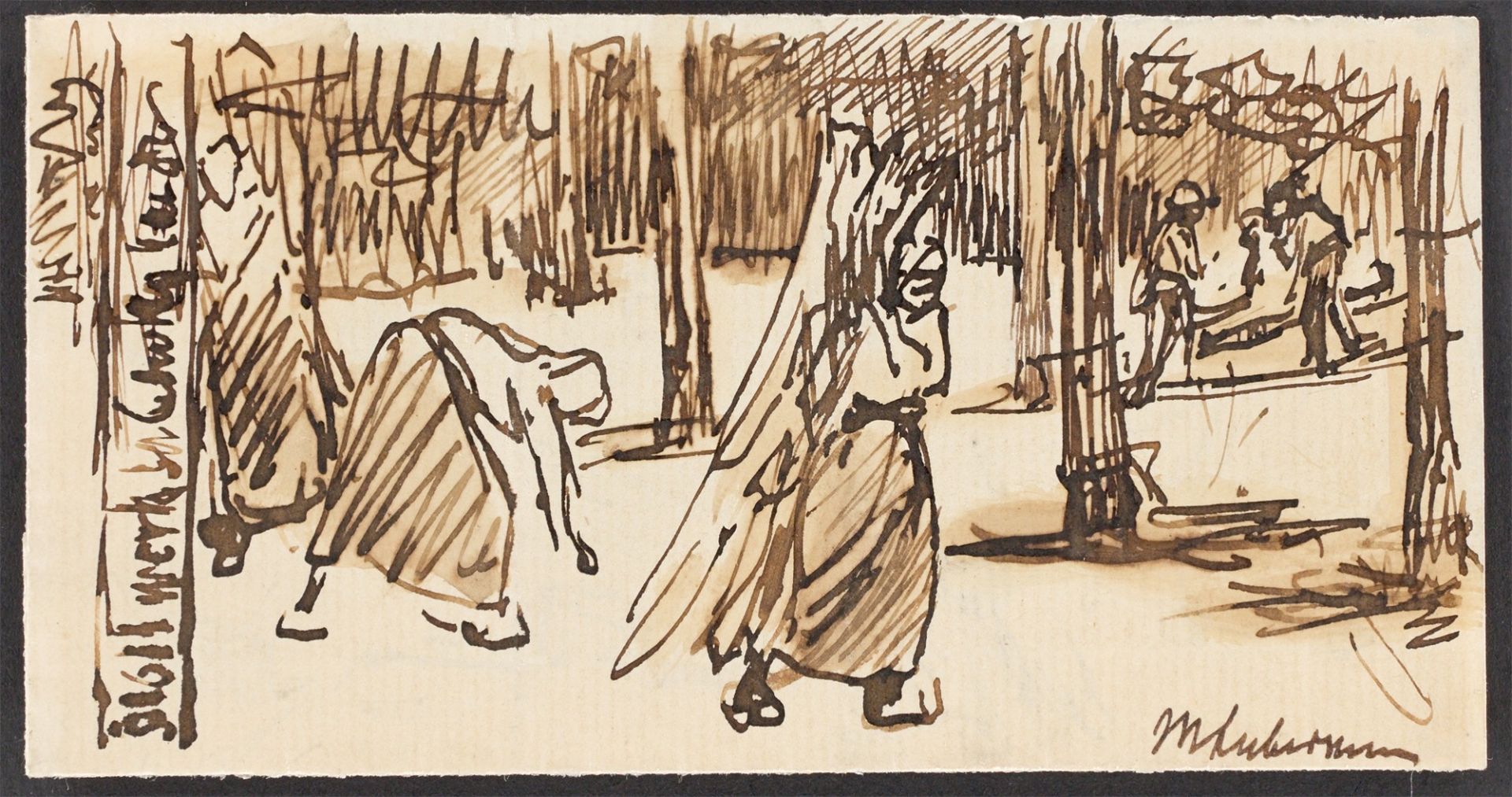 Max Liebermann. „Winterwald“ (Holländisches Leben). 1898 - Bild 2 aus 3