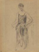 Max Liebermann. „Bildnis Genia Levine, sitzend im Abendkleid“. 1924