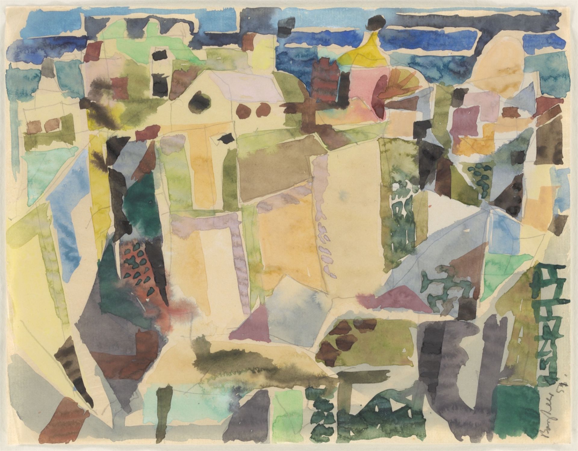 Eduard Bargheer. „Südliche Stadt 1“. 1951