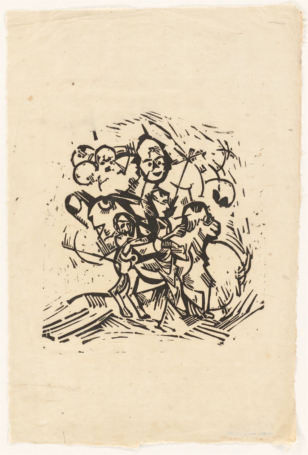 Georg Tappert. „Von Fabelwesen umgebener Reiter nach rechts“ / Vogelnest. 1918/1963/64 - Bild 2 aus 6