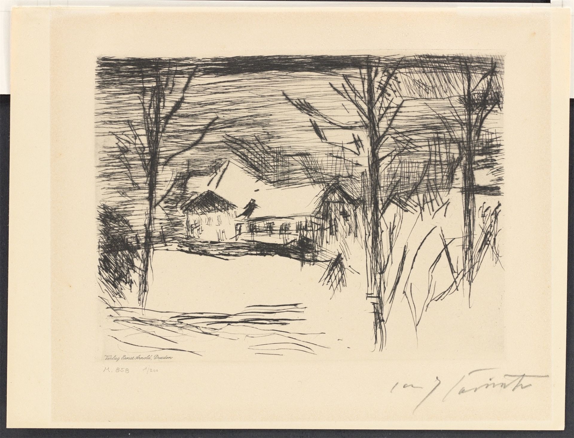 Lovis Corinth. „Winter am Walchensee“. 1924 - Bild 2 aus 3