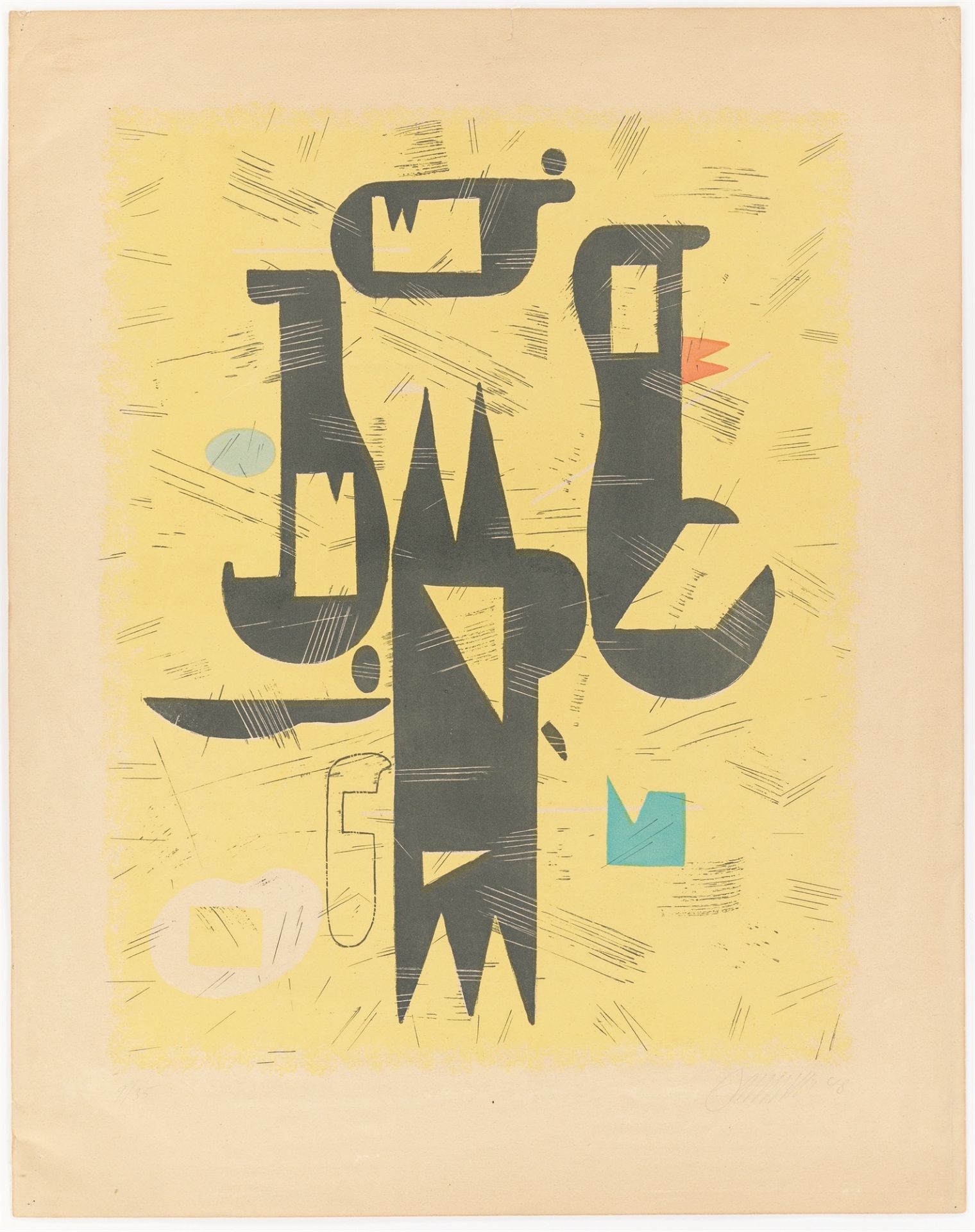 Willi Baumeister. „Spitze Formen“. 1948 - Bild 2 aus 3