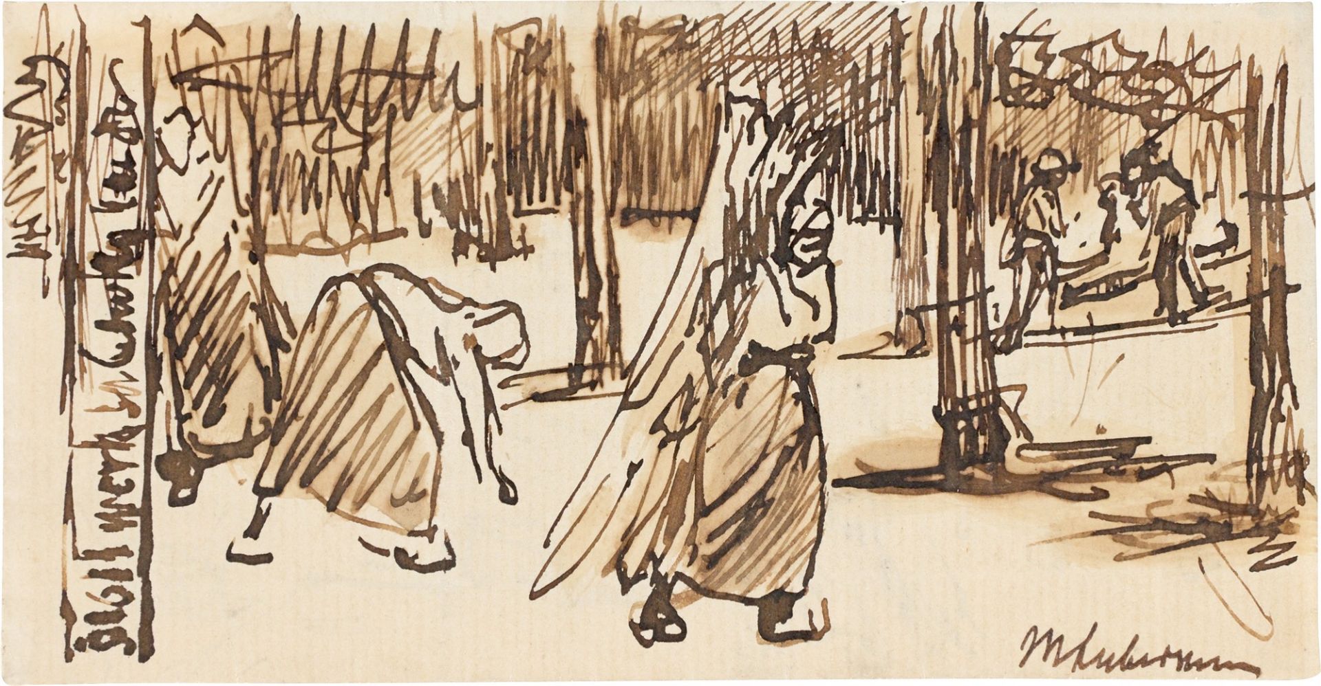 Max Liebermann. „Winterwald“ (Holländisches Leben). 1898