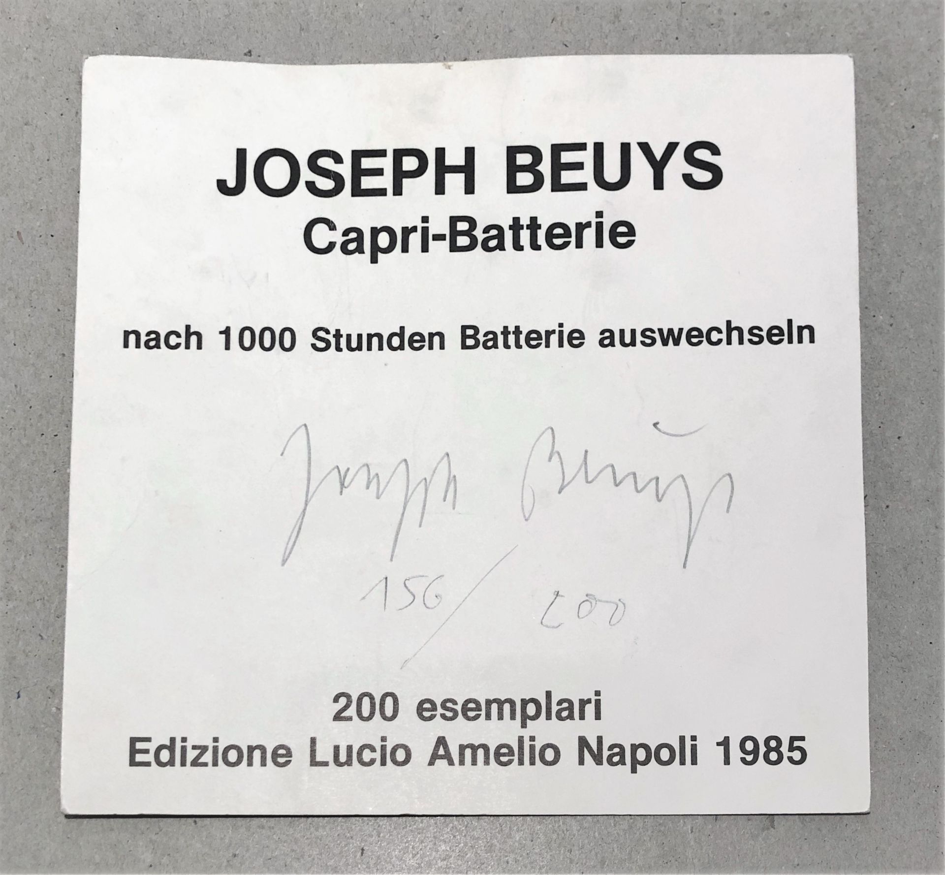 Joseph Beuys. „Capri Batterie “. 1985 - Bild 2 aus 2