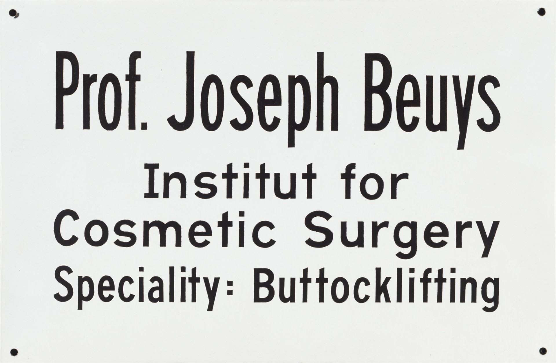Joseph Beuys. „Buttocklifting“. 1974