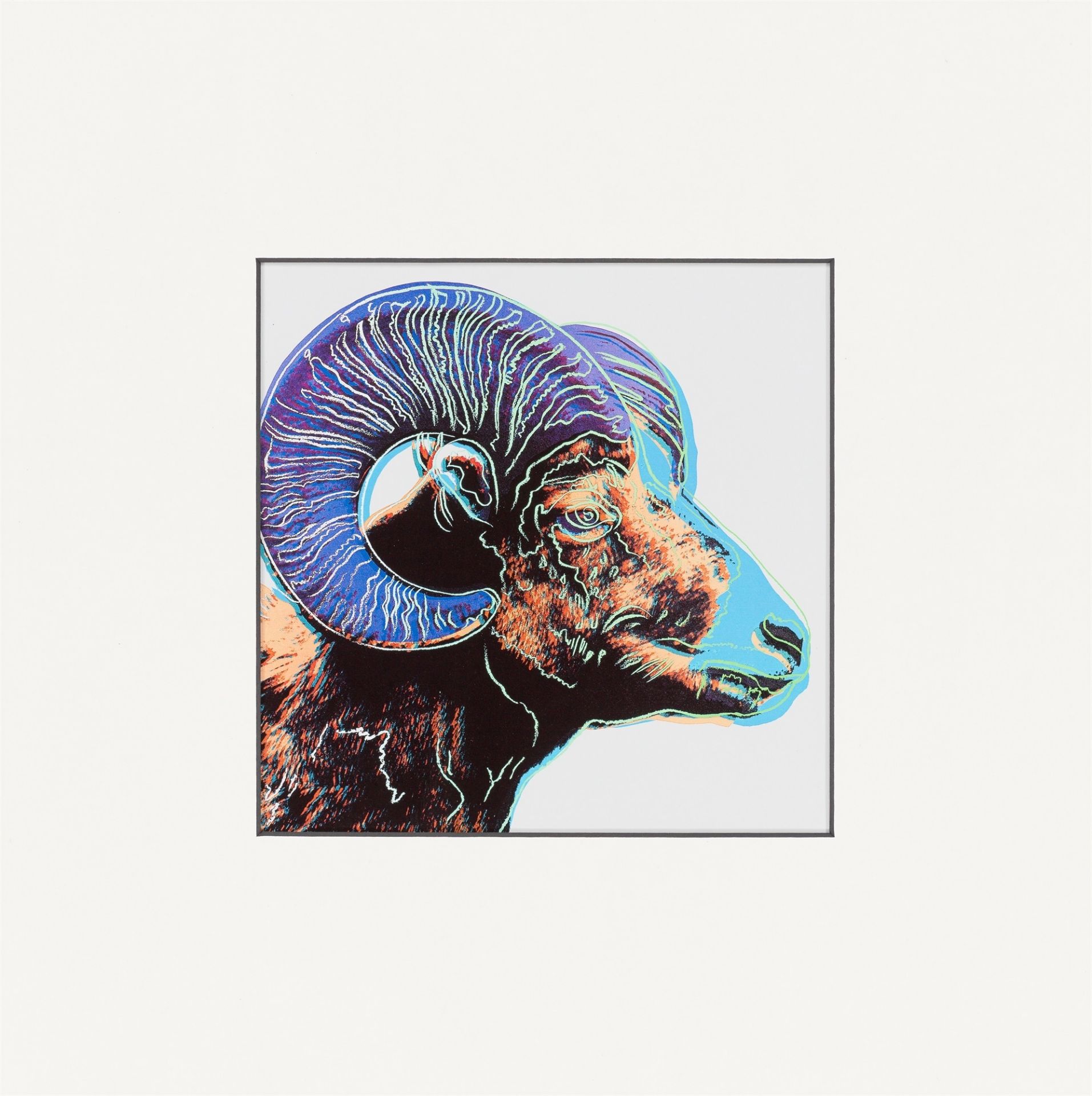 Andy Warhol. Bighorn Ram. Aus: „Endangered Species“. 1987 - Bild 3 aus 7