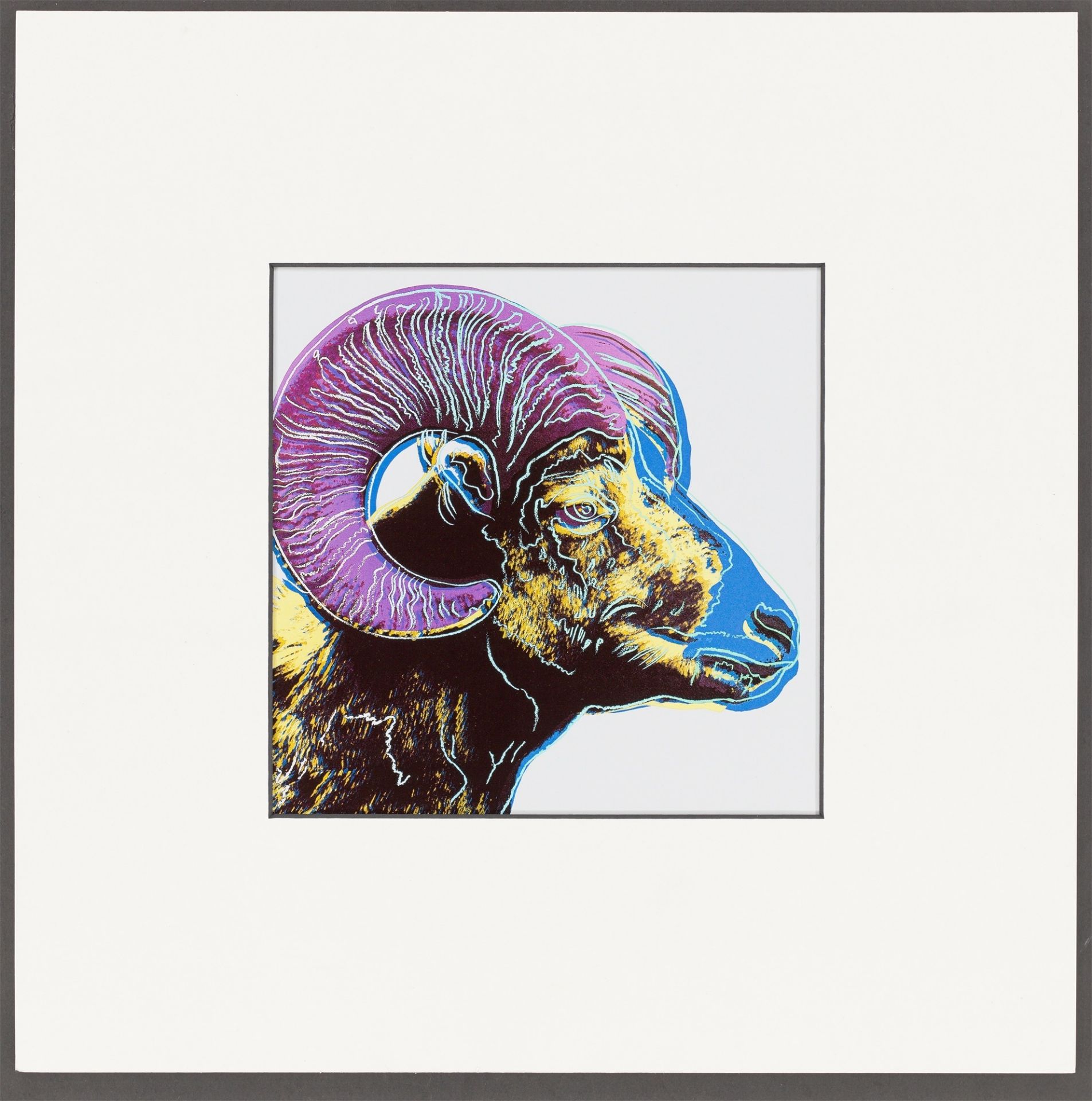 Andy Warhol. Bighorn Ram. Aus: „Endangered Species“. 1987 - Bild 6 aus 7