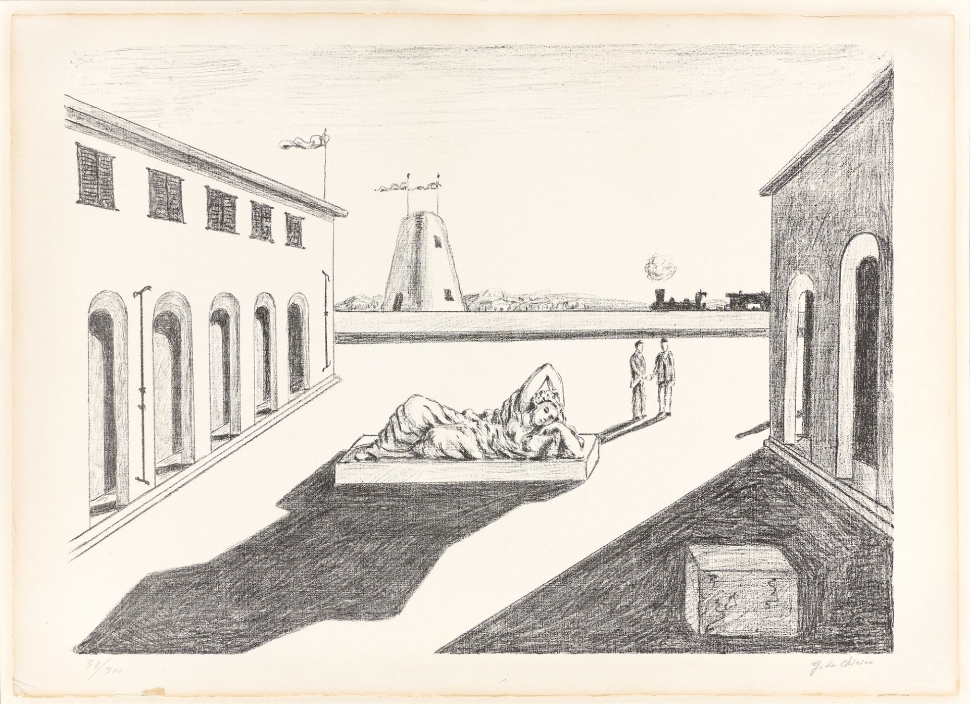 Giorgio de Chirico. „Piazza d'Italia“. 1969 - Bild 2 aus 3