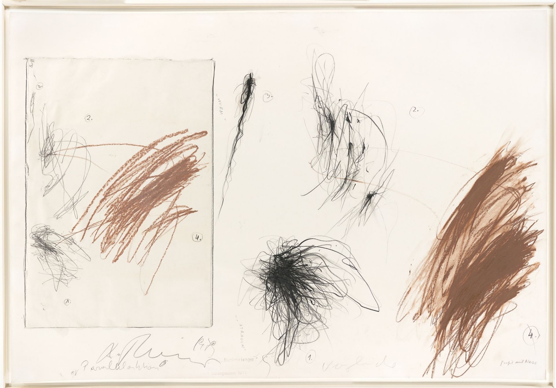 Arnulf Rainer. „Parallel Malaktion mit Schimpanzen“. 1979 - Image 2 of 3