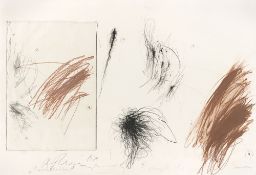 Arnulf Rainer. „Parallel Malaktion mit Schimpanzen“. 1979