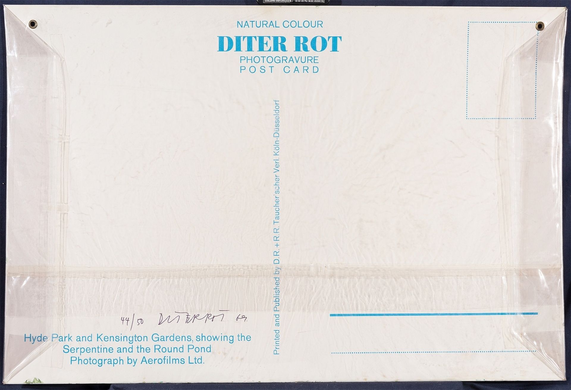 Dieter Roth. „Postcard“ (Hyde Park). 1969 - Image 3 of 4