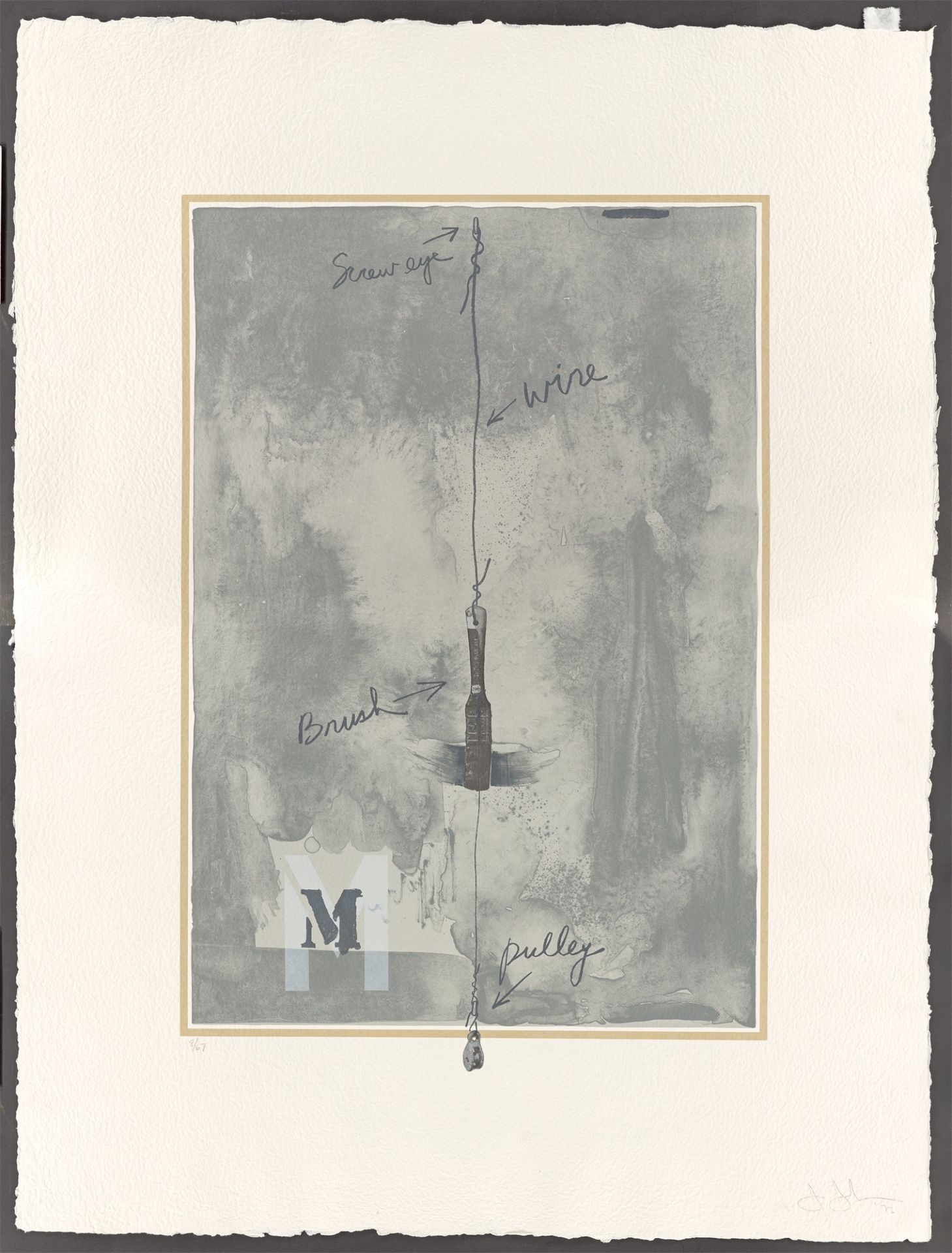 Jasper Johns. „M“. 1972 - Image 2 of 3