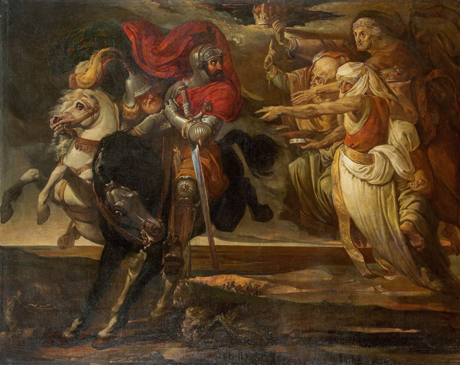 Franz Johann Heinrich Nadorp. Macbeth und Banquo treffen auf die Hexen. Um 1830