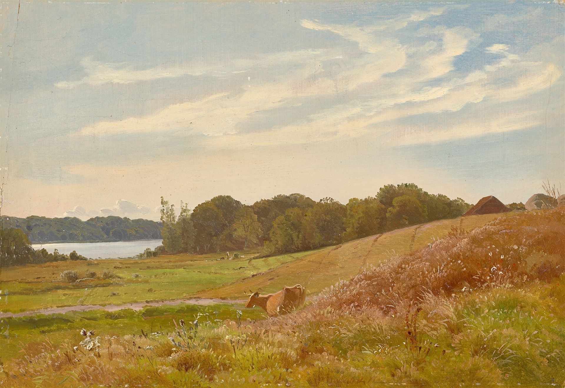 Johann Thomas Lundbye. Dänische Sommerlandschaft.