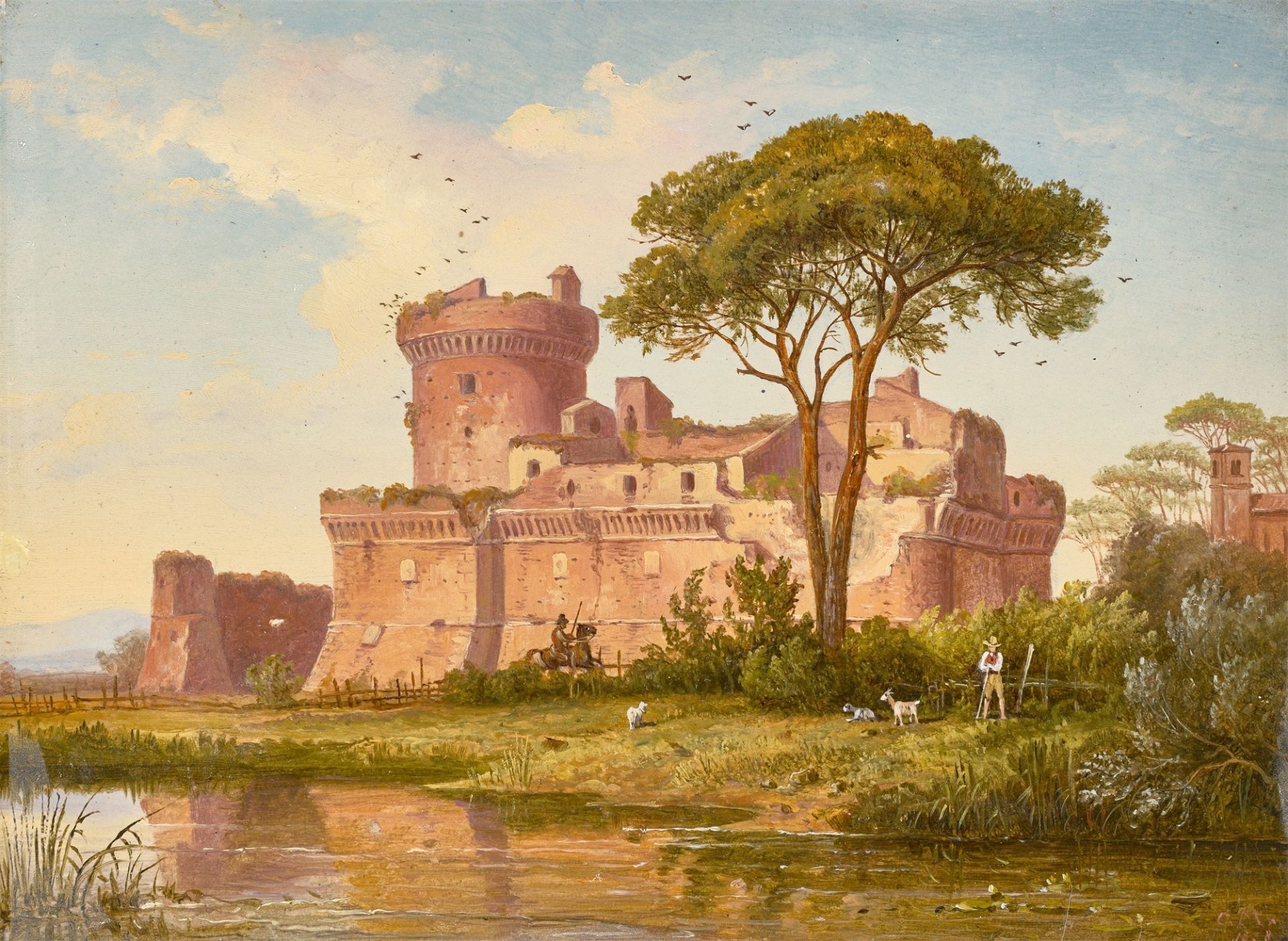 Carl Morgenstern. Das Kastell von Ostia. 1838