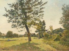 Henri-Joseph Harpignies. Prairie – Effet de soleil. 1889