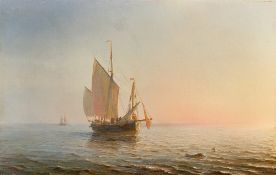 Théodore Gudin. Fischerboot bei Sonnenaufgang.