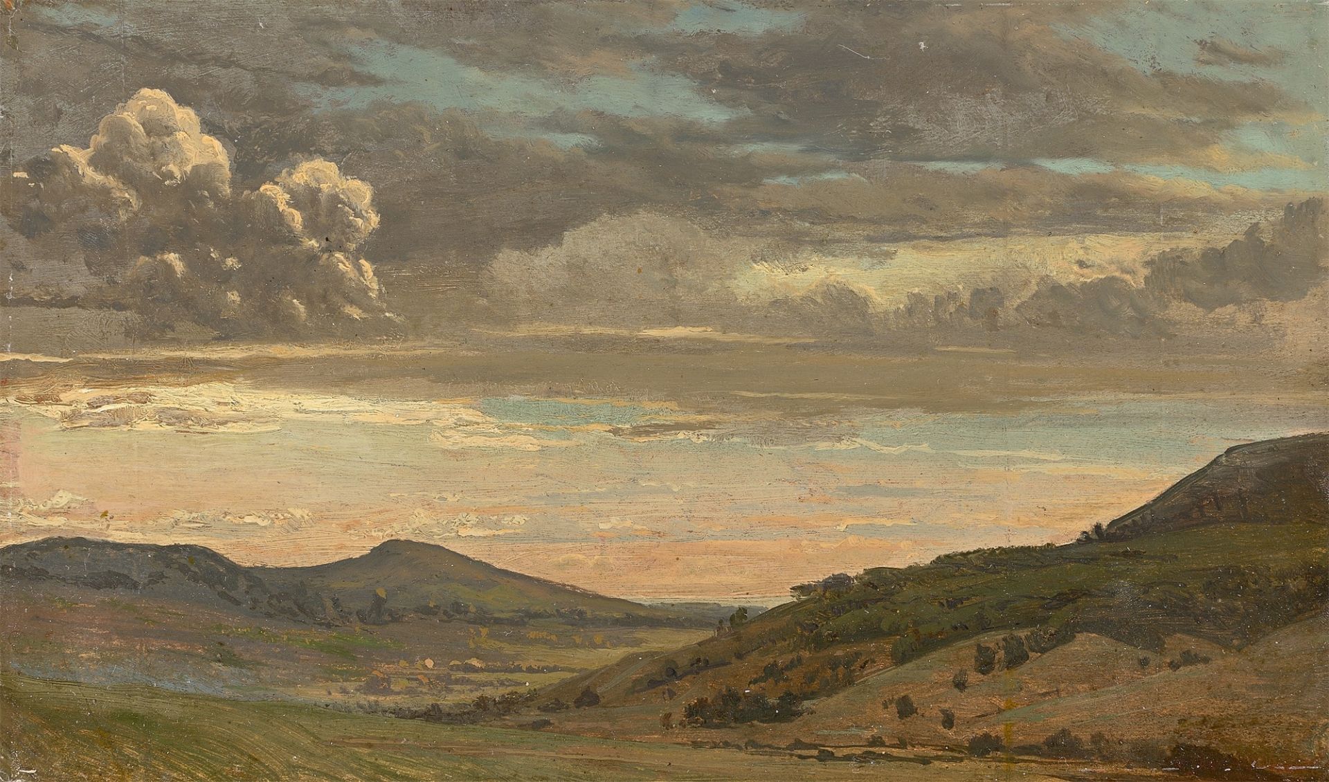 Johann Heinrich Schilbach. Wolken über der Campagna.