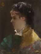 Alfred Stevens. Junge Pariserin mit Fächer. 1878