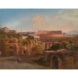 Johann Hermann Camiencke. Forum Romanum mit Kolosseum. 1840er Jahre