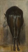 Französisch, um 1840. Rückenansicht eines Pferdes.