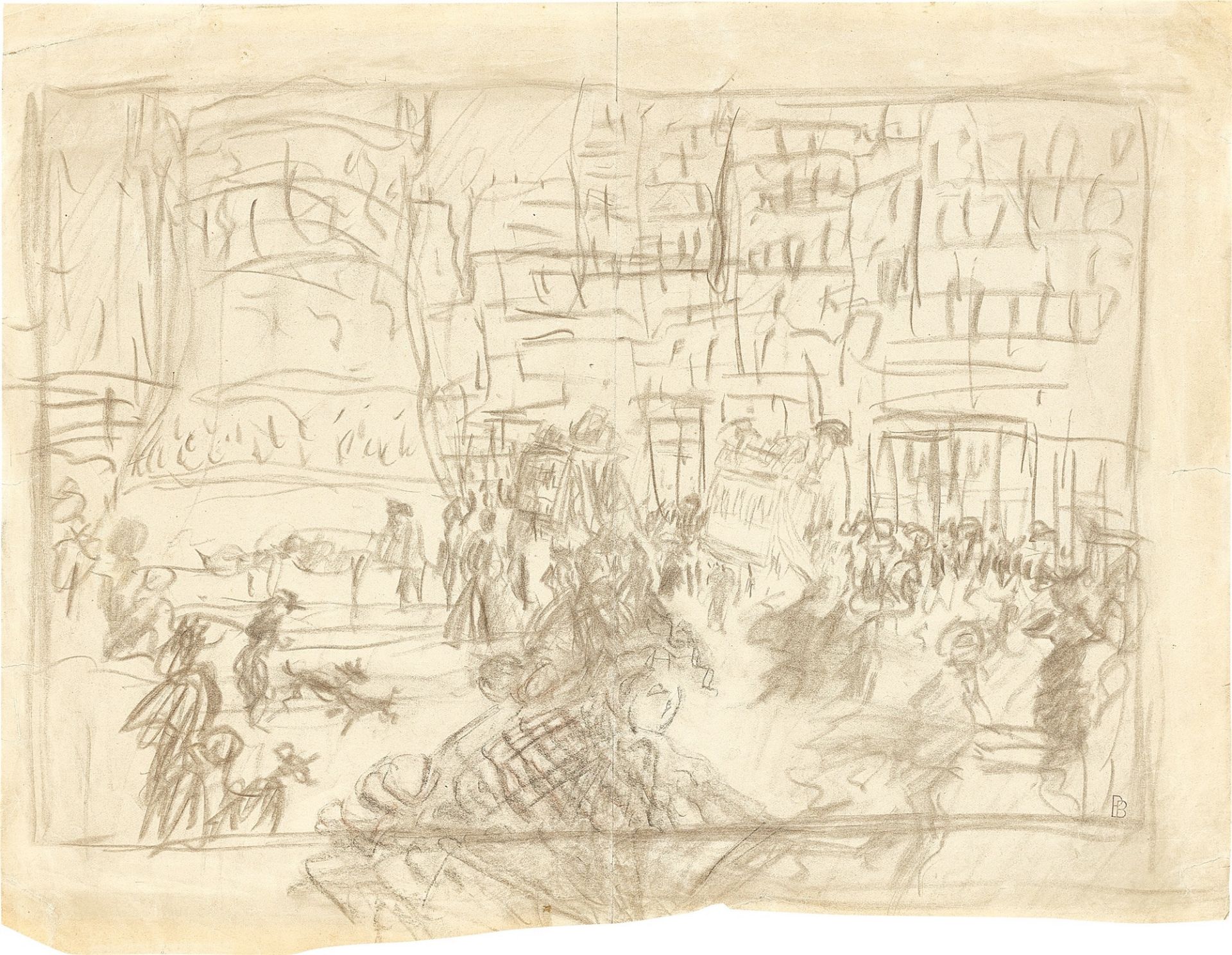 Pierre Bonnard. Straßenszene, Place de Clichy (Paris). Um 1905