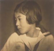 Gesshu Ogawa. Mädchen in Schuluniform. 1928