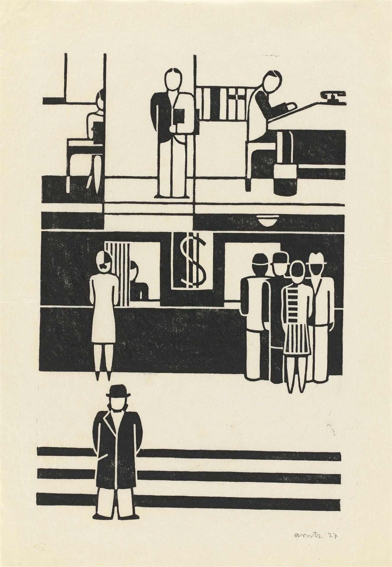 Gerd Arntz. „Häuser der Zeit“. 1927 - Bild 12 aus 12