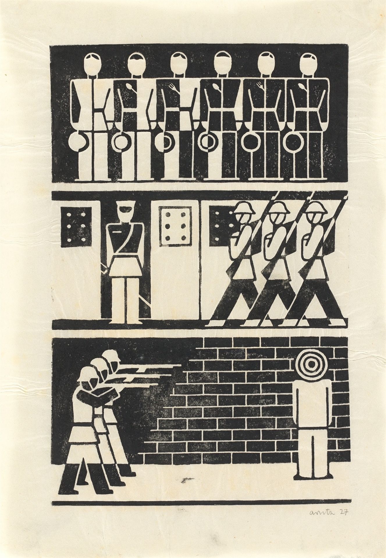 Gerd Arntz. „Häuser der Zeit“. 1927 - Image 5 of 12