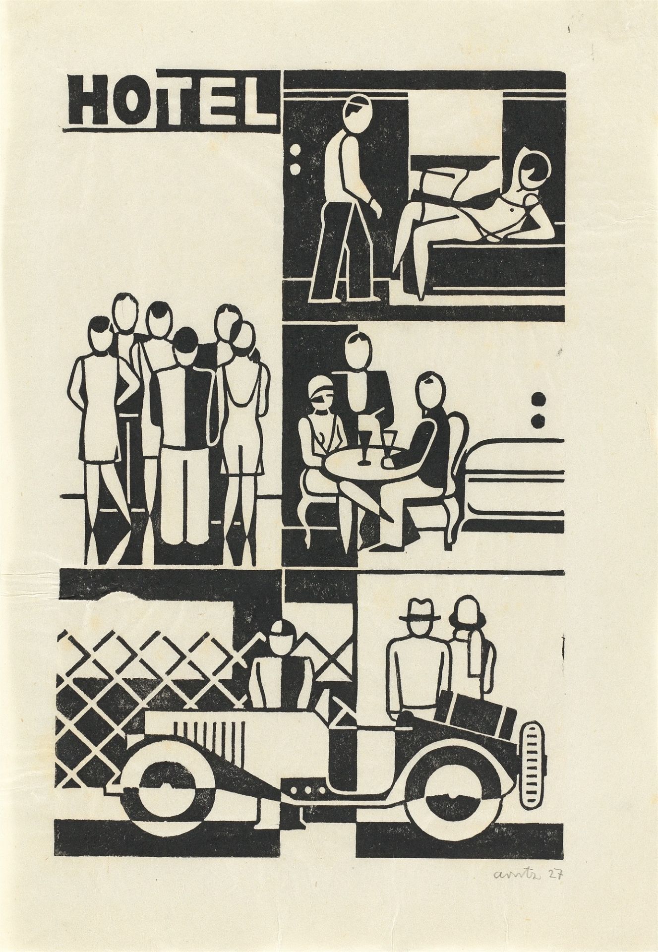 Gerd Arntz. „Häuser der Zeit“. 1927 - Image 7 of 12