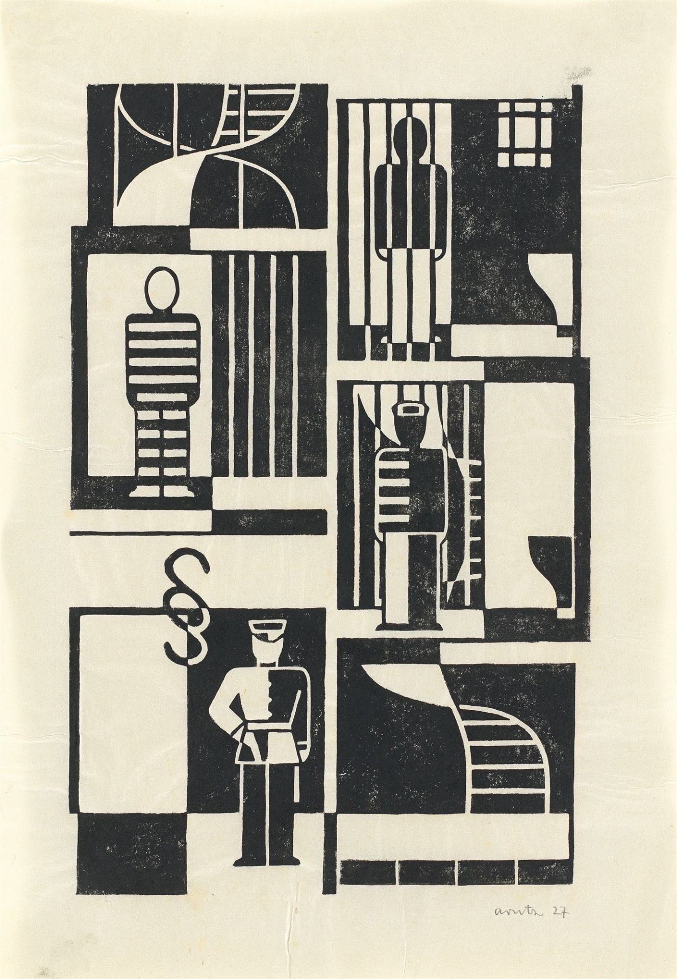 Gerd Arntz. „Häuser der Zeit“. 1927 - Bild 4 aus 12
