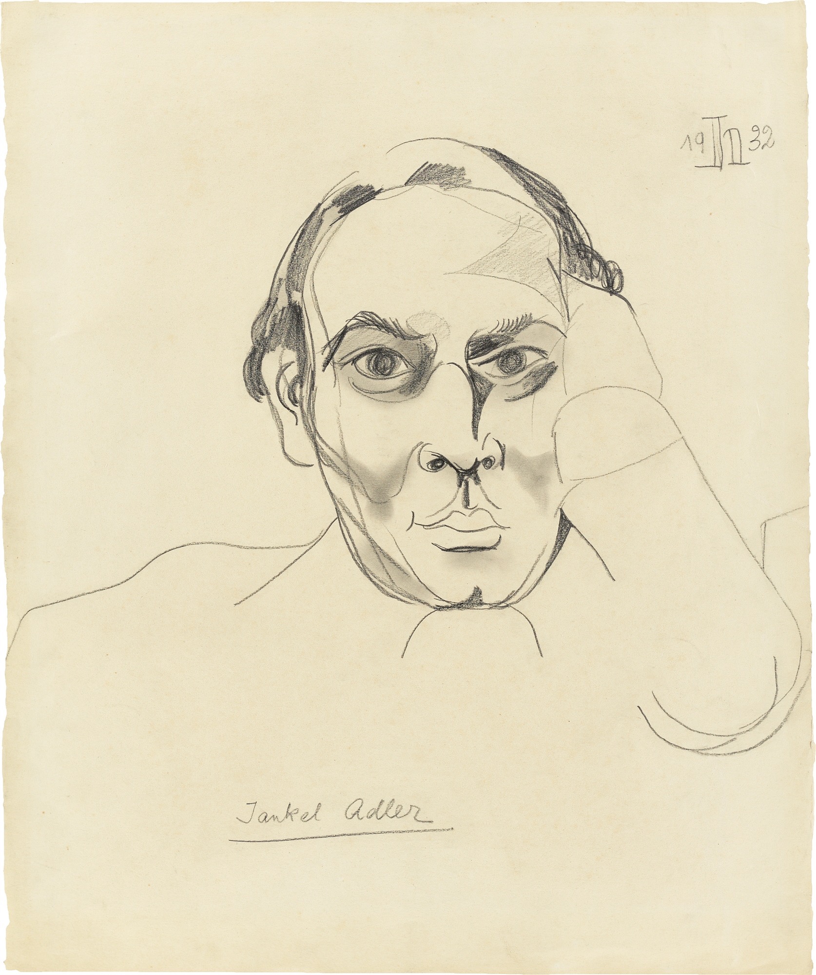 Heinrich Hoerle. „Porträt Jankel Adler“. 1932