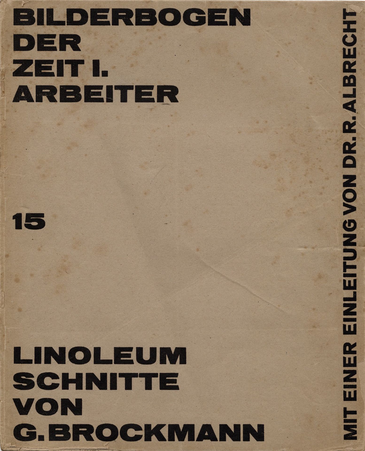 Gottfried Brockmann. „Bilderbogen der Zeit I: Arbeiter“. 1927 - Image 16 of 17