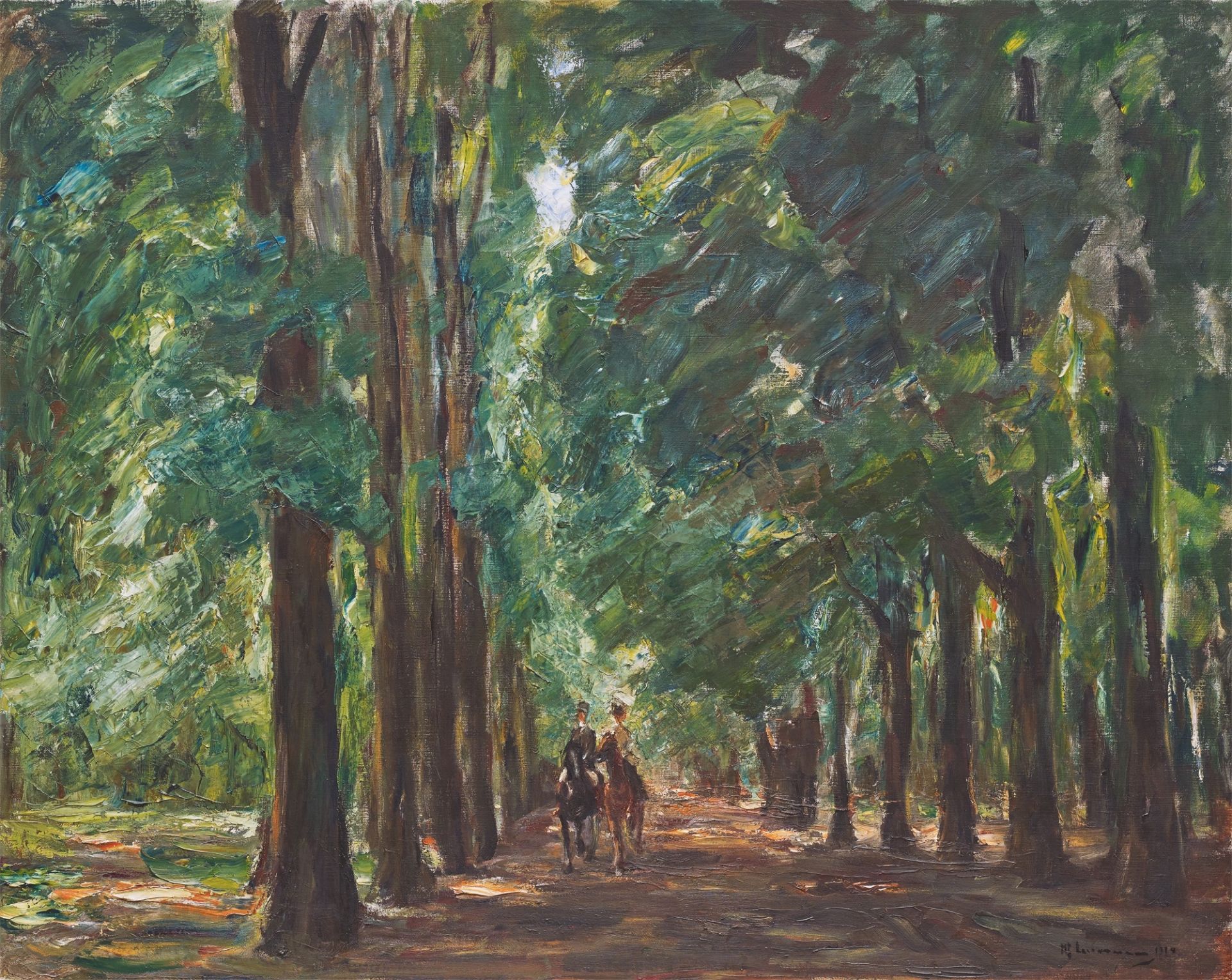 Max Liebermann. „Reiter in der Allee bei Sakrow“. 1924