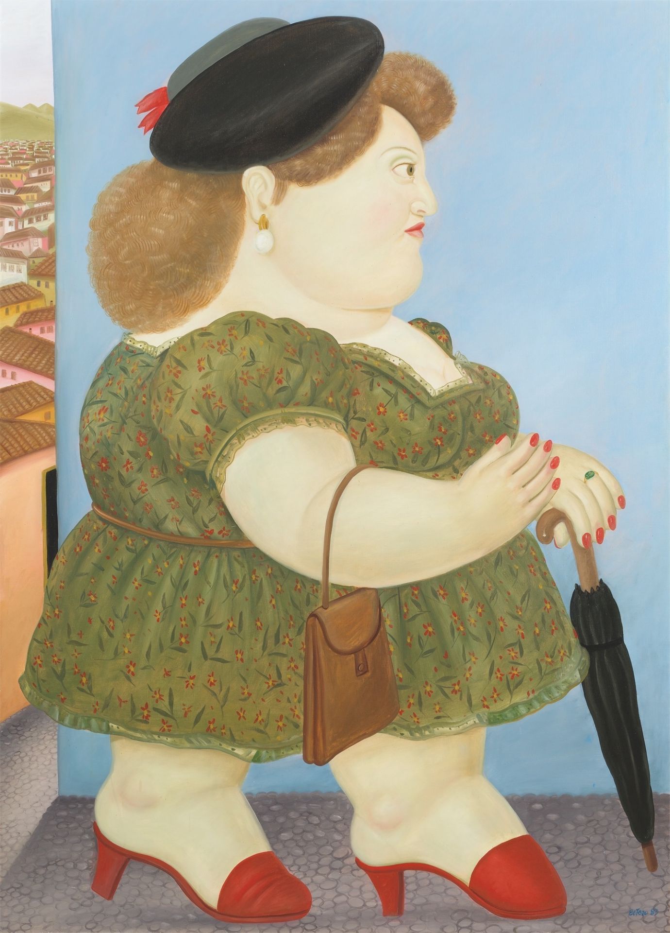 Fernando Botero. „Walking Woman in Profile“. 1983