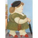 Fernando Botero. „Walking Woman in Profile“. 1983