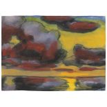 Emil Nolde. „Marschlandschaft mit Abendhimmel“. Um 1925/30