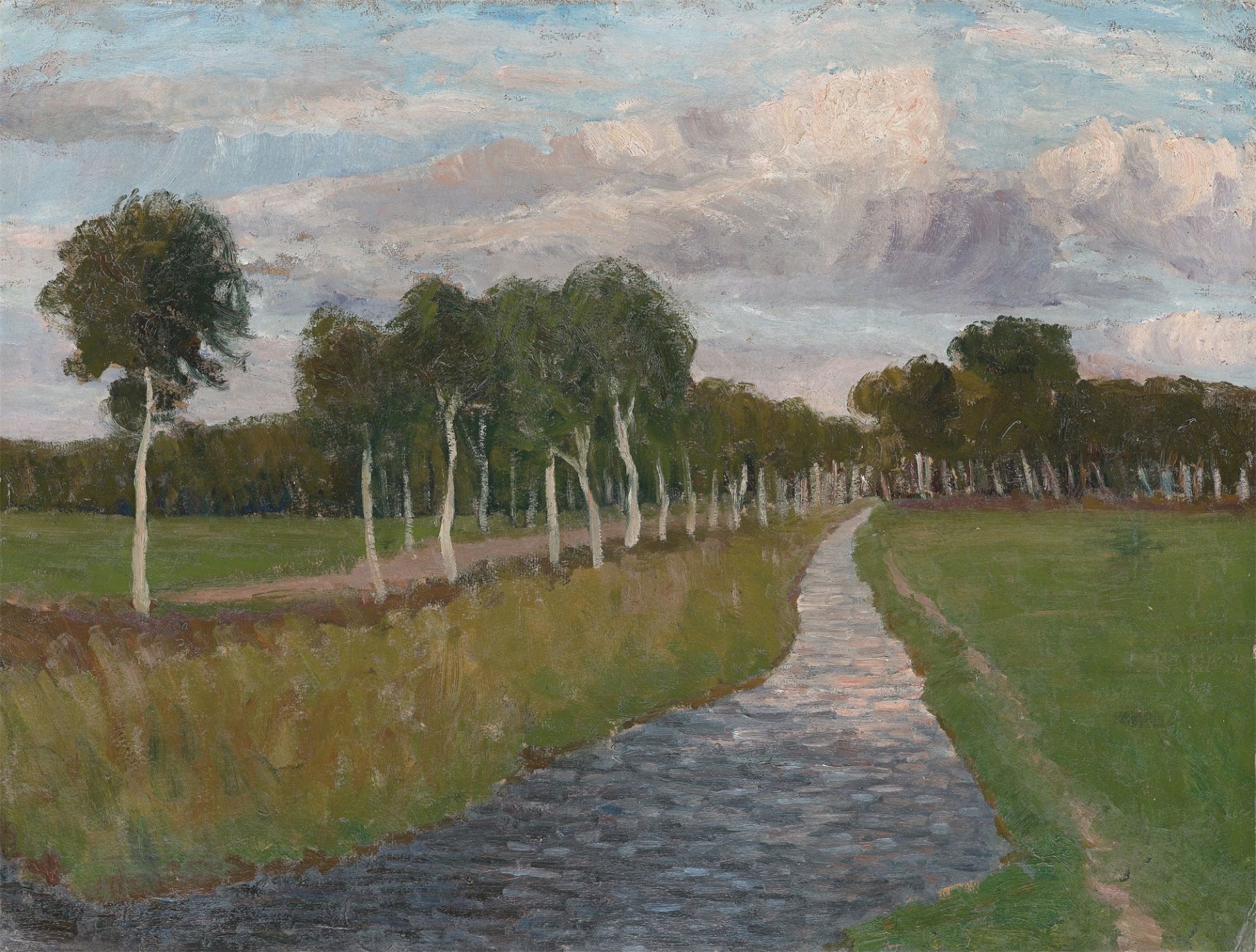 Fritz Overbeck. „Abend am Moorkanal II“. Vor 1905