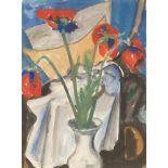 Max Kaus. Stillleben mit roten Tulpen. 1922