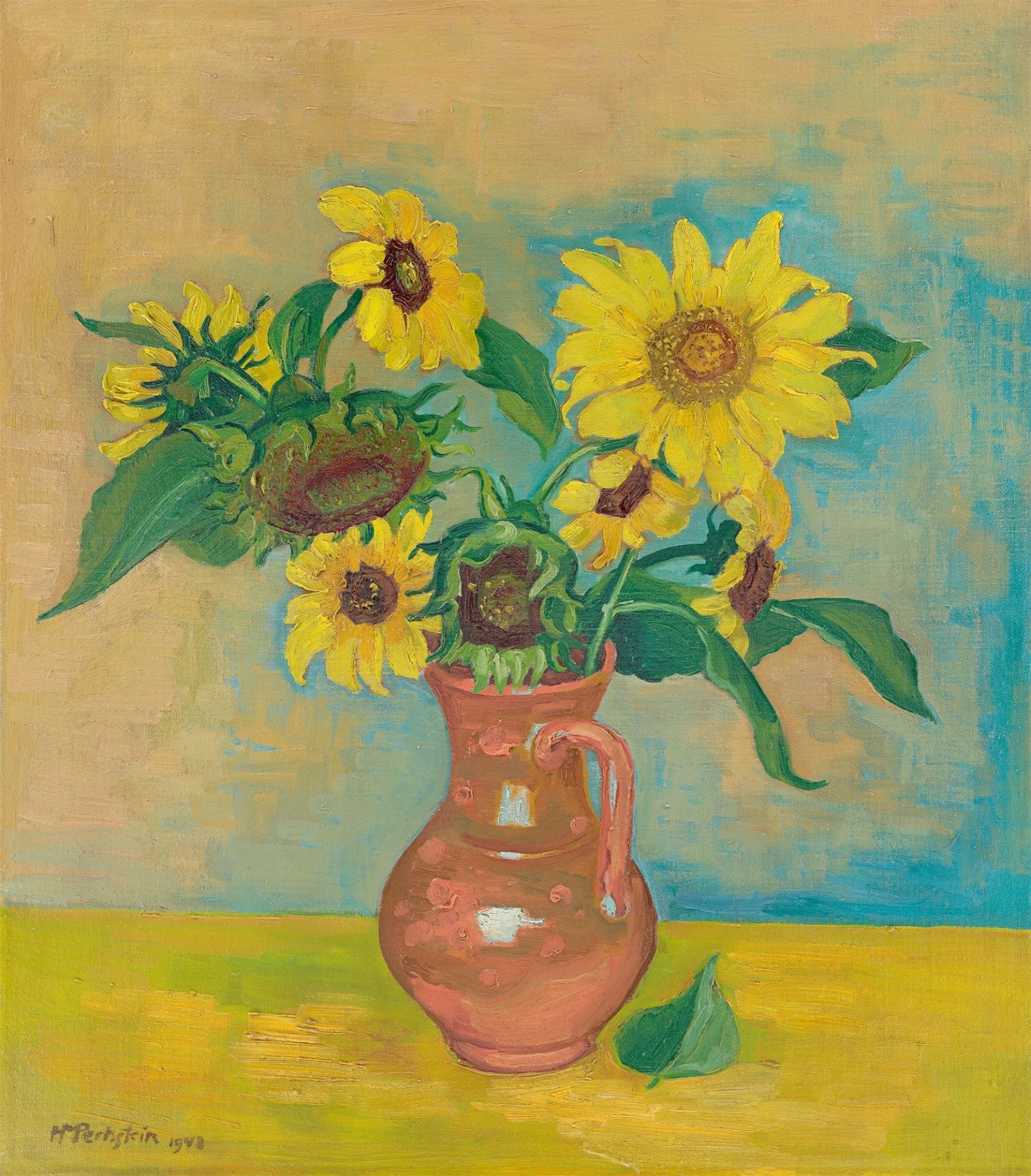 Hermann Max Pechstein. „Sonnenblumen“. 1948