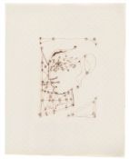 Jean Cocteau. „Profil aux cercles“. Um 1950