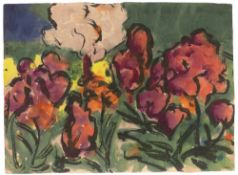 Emil Nolde. „Blühende Sträucher“. 1913/14