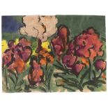 Emil Nolde. „Blühende Sträucher“. 1913/14