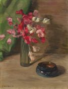 Kurt Schwitters. „Ohne Titel (Stilleben mit roten Blumen)“. 1914